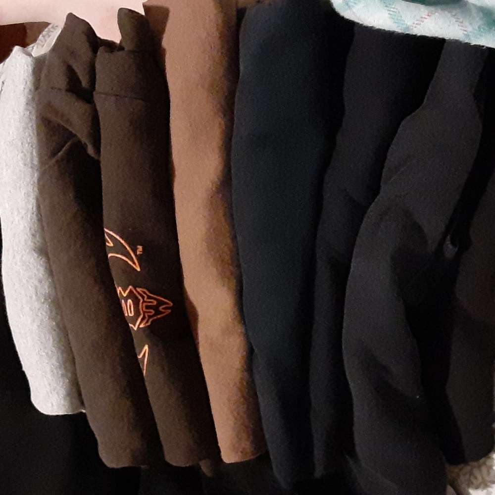 8 shirts of different brands